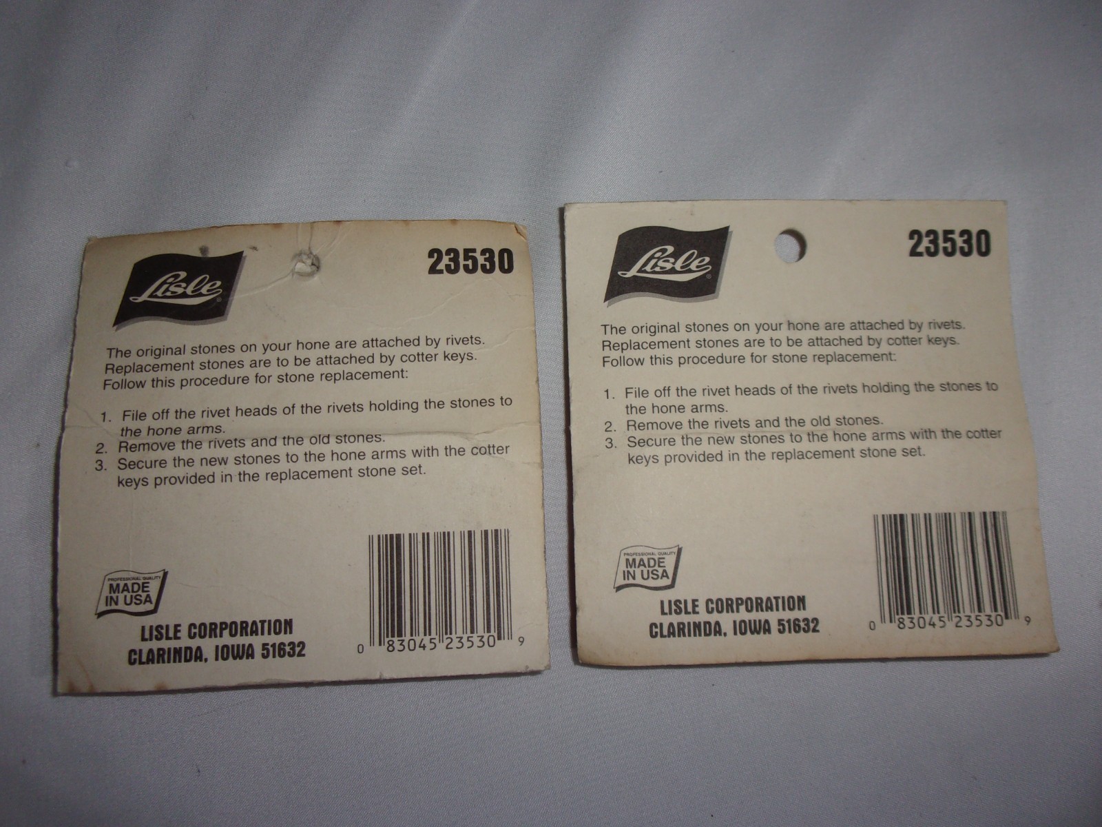 Lisle 23530 Hard 240 Grit Stone Set For Clean-up After Boring Fits 23500 Hone