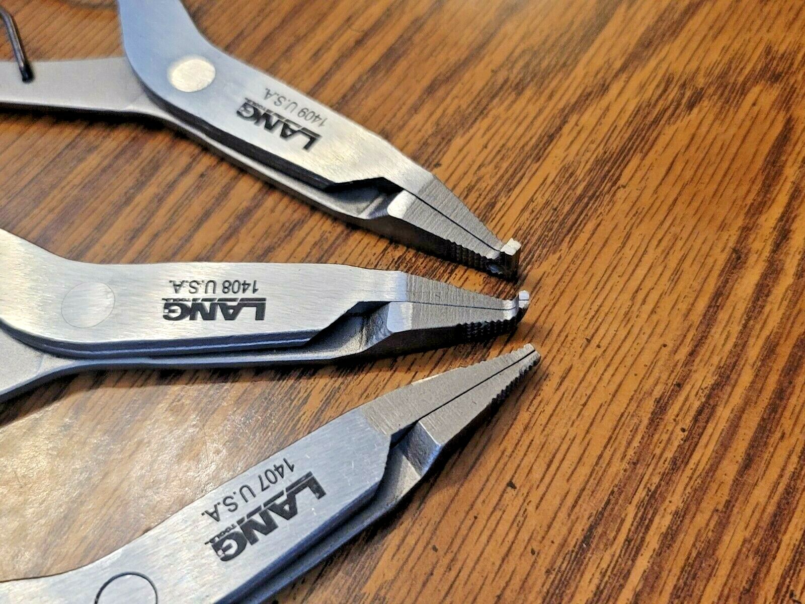 Lang Tools 3pc 9″ HD Straight, Bent & Angled Tip Lock Ring Pliers, USA! #1406