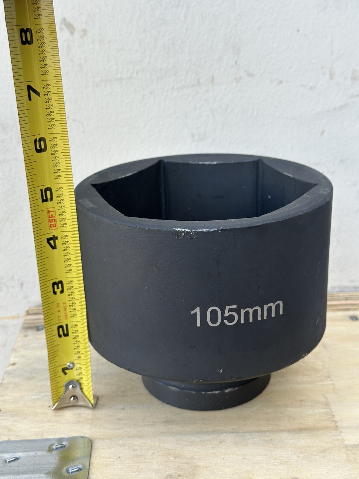 1″ Dr. 105mm 6pt. Jumbo Shallow Impact Socket For Machinery Loosing Lug Nut