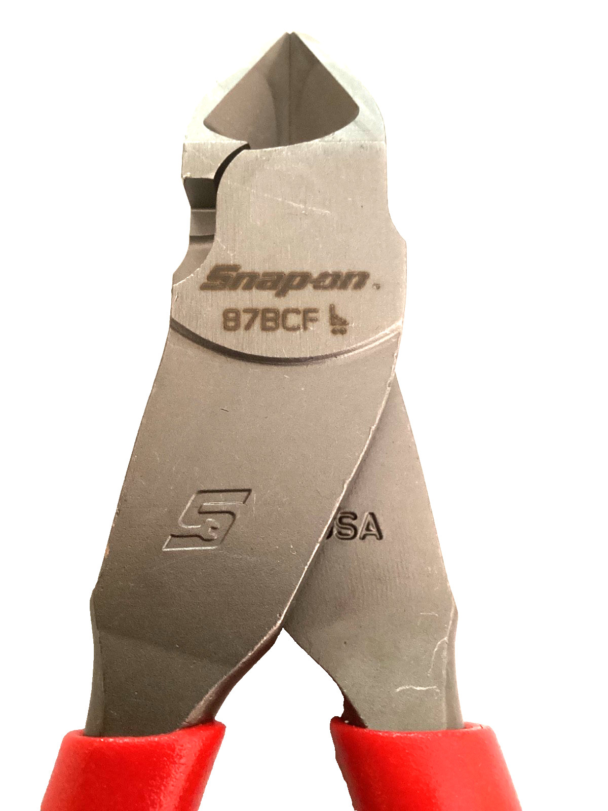 Snap on Tools USA NEW 7” RED Soft Grip Vector Edge Diagonal Cutter Pliers 87BCF