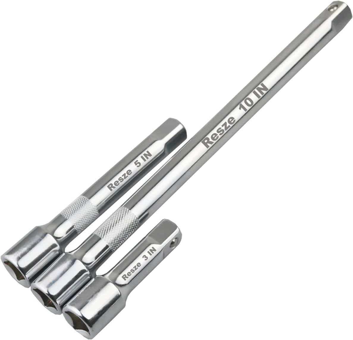 3-Pc Ratchet Extension Set – Non-Slip Grip, Spring Loaded, Corrosion Resistant
