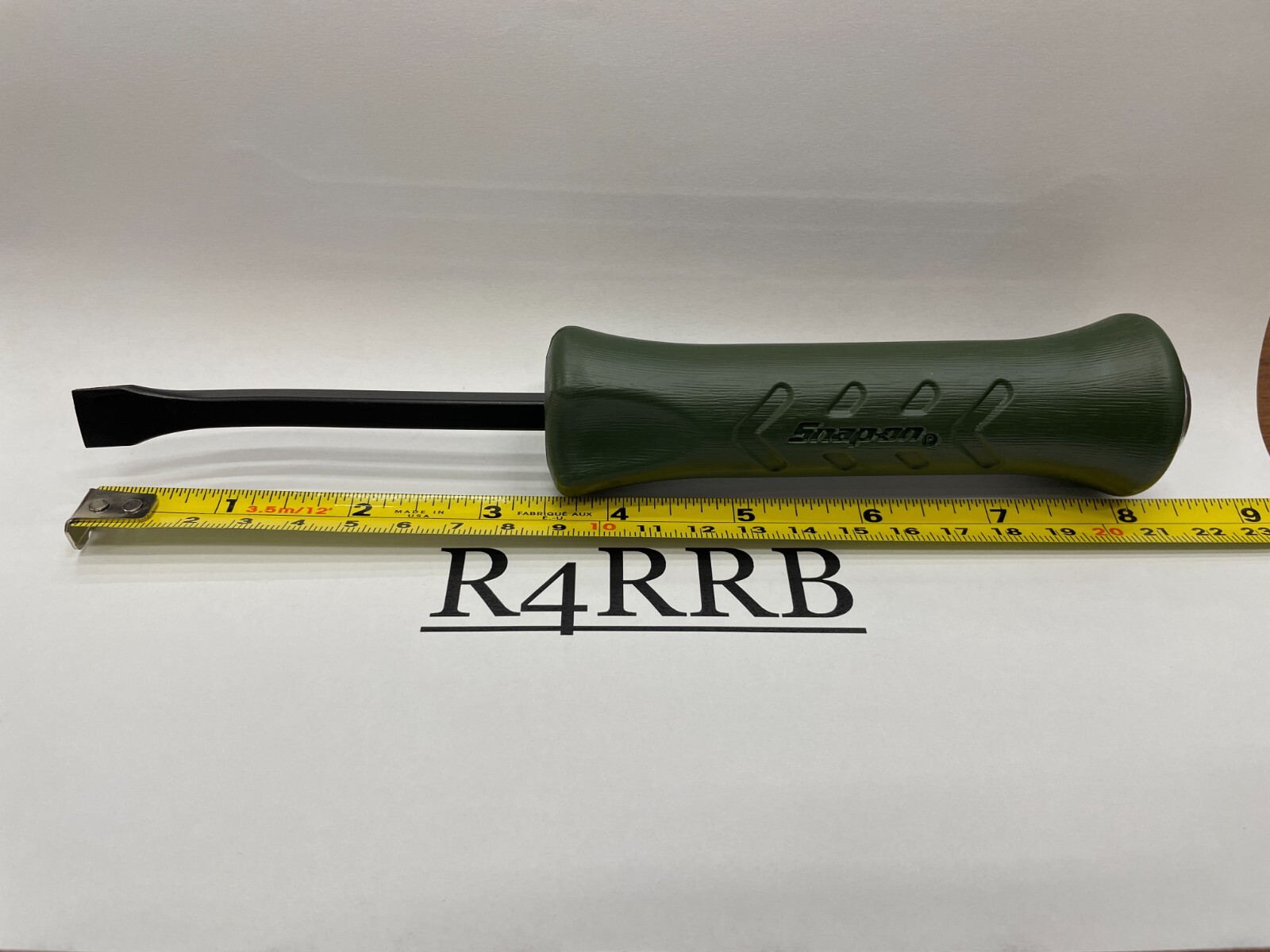 Snap-on Tools USA NEW COMBAT GREEN 8″ Angled STEEL Striking Pry Bar SPBS8ACG