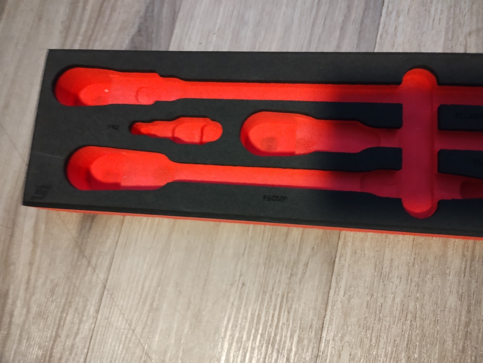 Snap-on 1/2″ Drive Soft Grip Fixed Head Ratchet Foam Set organizer FM209ESS01B
