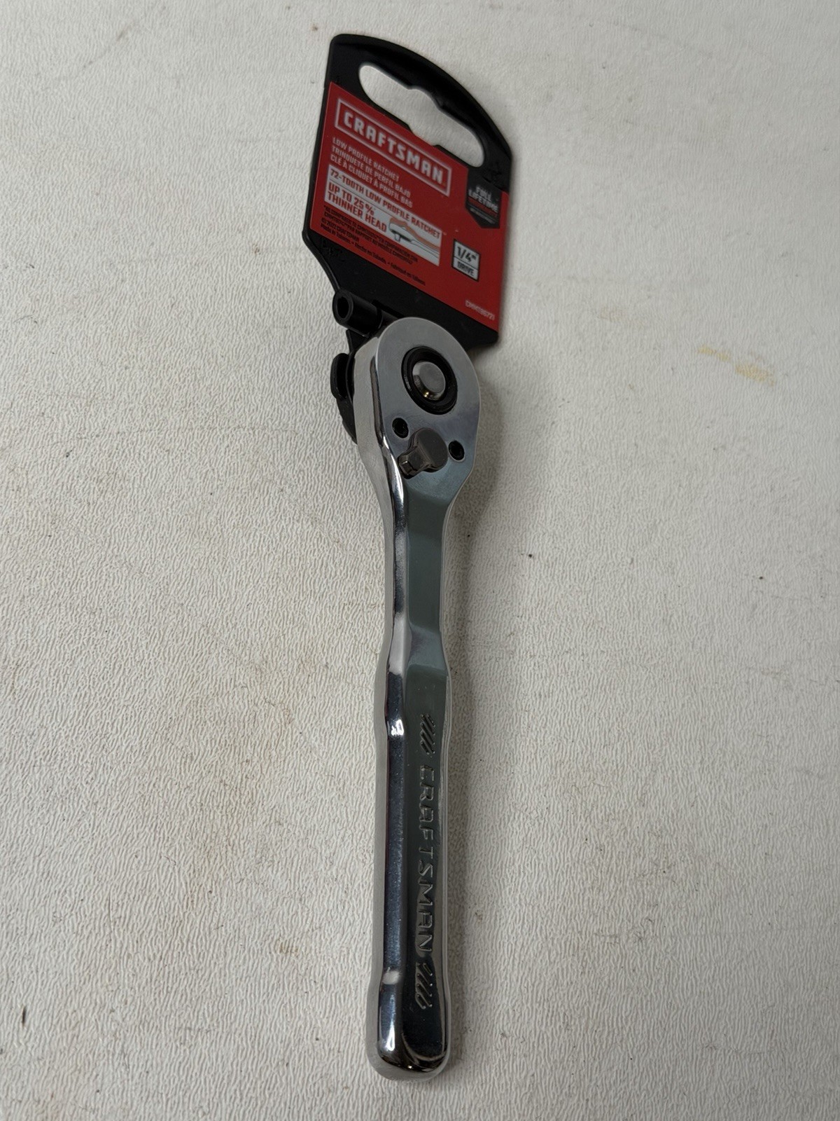 CRAFTSMAN 1/4-in Drive 72-Tooth Quick-Release Ratchet CMMT86721 Low-Profile, NEW