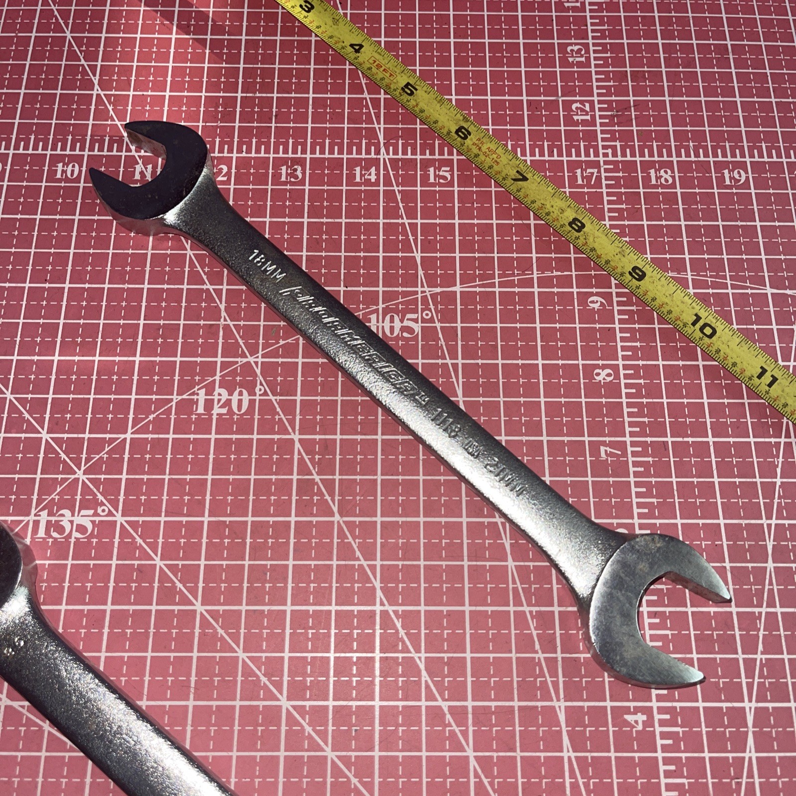 Proamerica USA 1118 18 X 21 MM Metric Open End Wrench 18MM 21MM Vintage