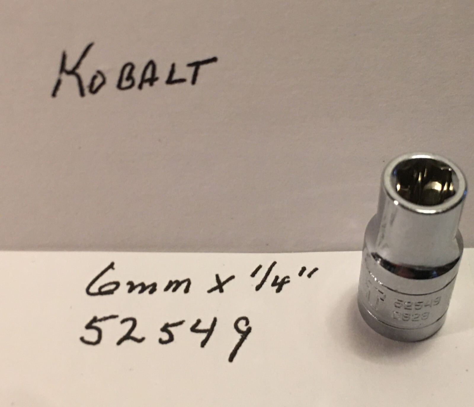 Kobalt 6 mm x 1/4″ Dr Metric Socket 52549 6 Pt -Chrome Finish Free Shipping