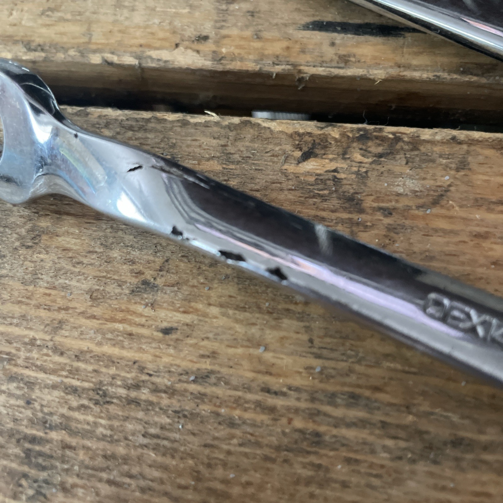 Snap-On Wrench Lot X 4 Chrome/ Industrial Finish 3/4 – 11/16 – 7/16 X 2 GOEX OEX