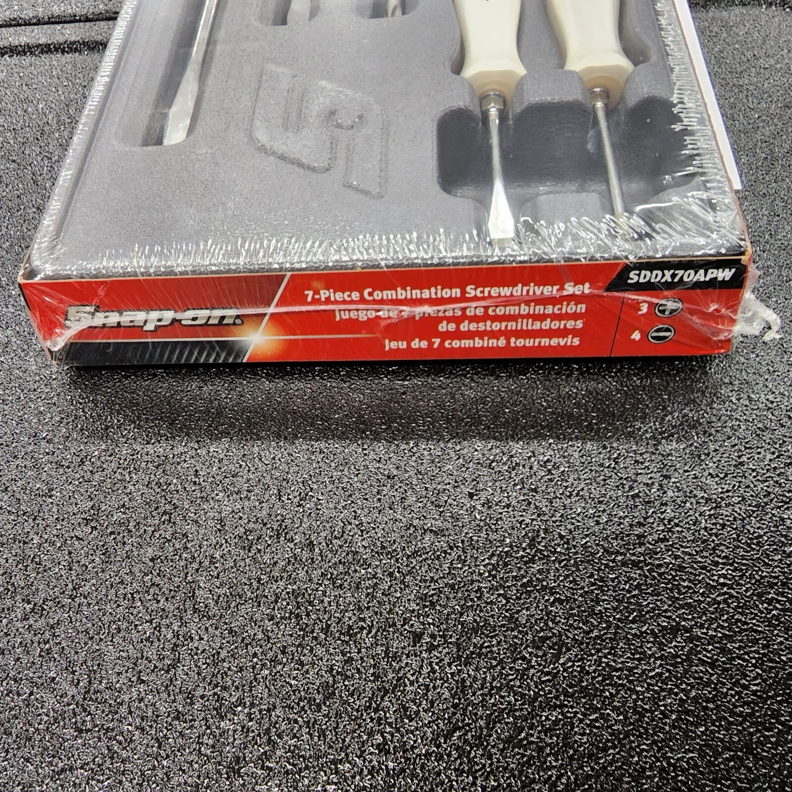 Snap-on Tools USA NEW 7pc PEARL WHITE Combination Screwdriver Set SDDX70A