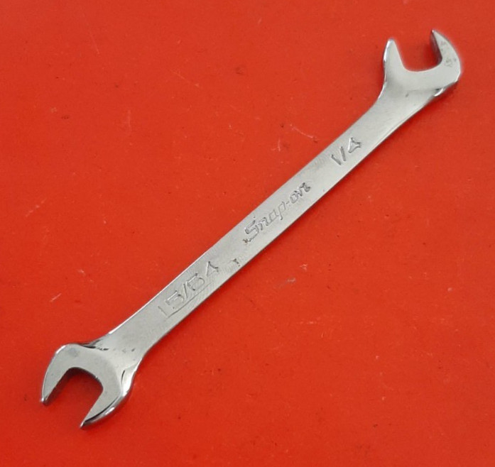 Snap-on Tools 15/64″ X 1/4″ Offset Open Ignition Wrench DS1516A USA ENGRAVED