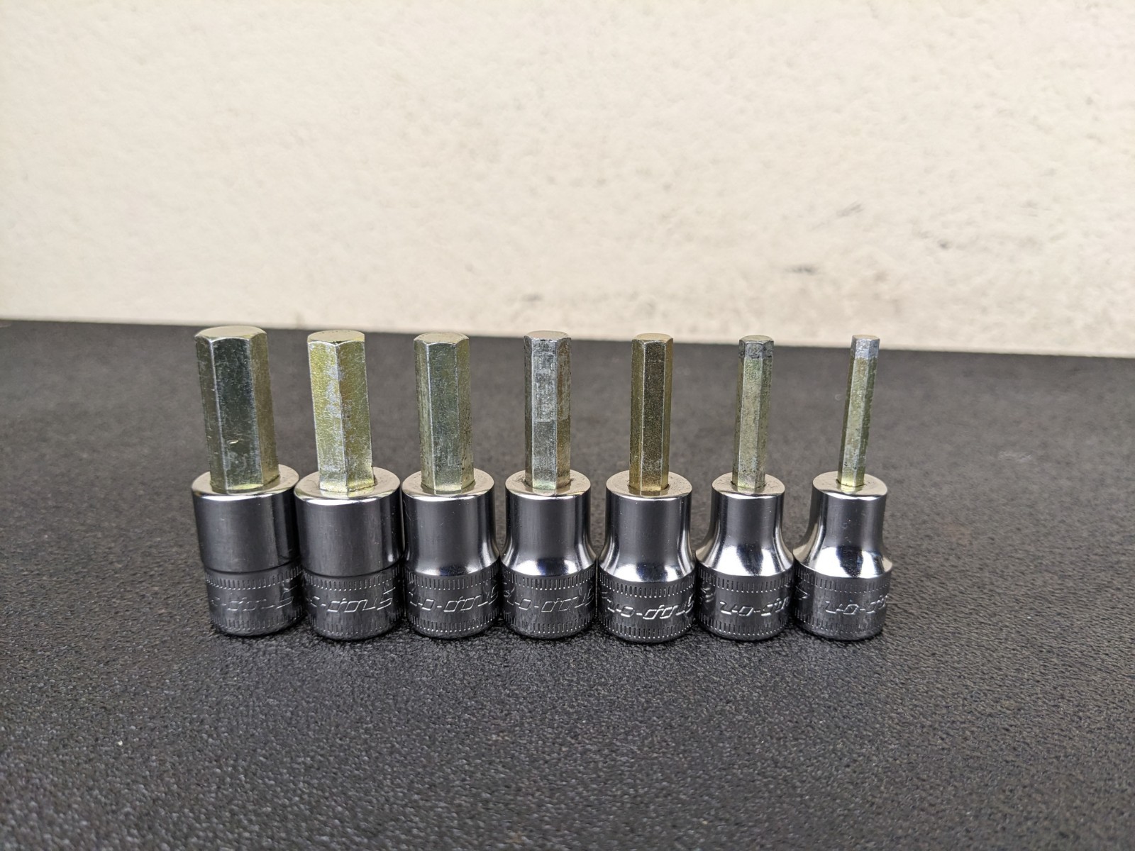 #bp501 Snap On Tools 7 Piece 3/8″ Drive Hex Bit Socket Set 4MM-10MM 207EFAMY