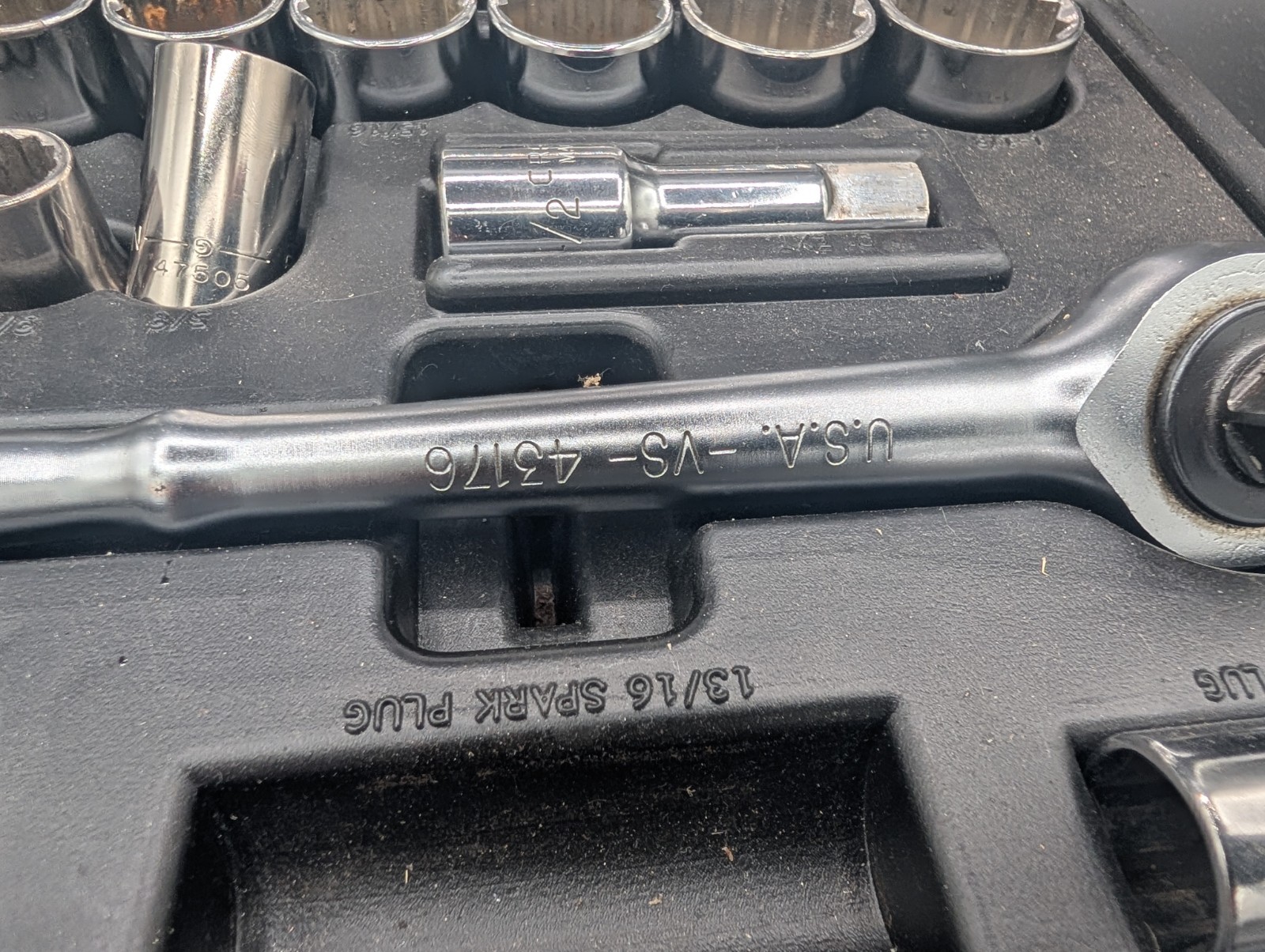 Craftsman 17Pc 1/2″ Drive Ratchet Socket Set Vtg 34830 USA – Read Description