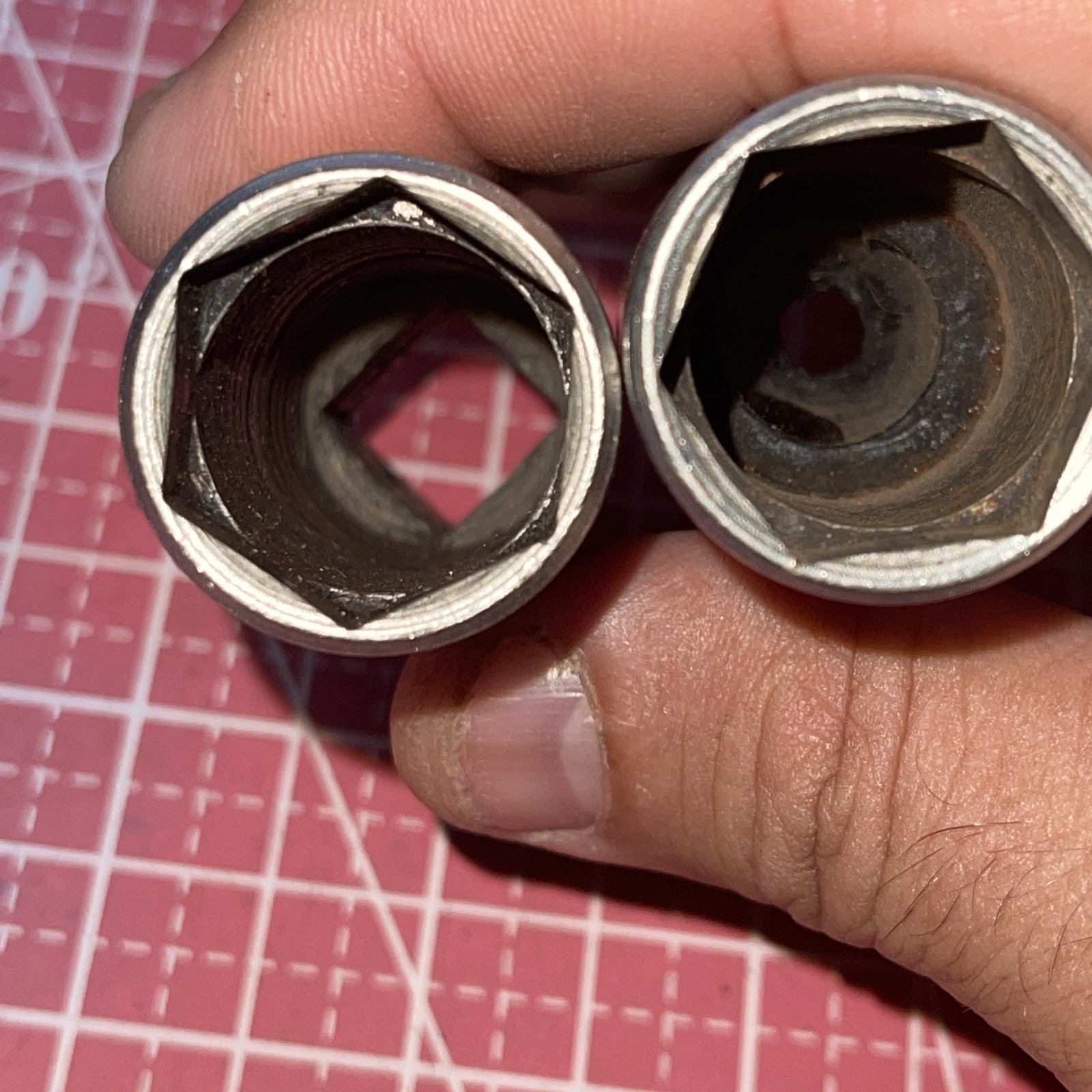 2 Pc S-K Wayne USA 4826 13/16 In SAE 1/2 Drive Spark Plug Socket Set Vintage SK