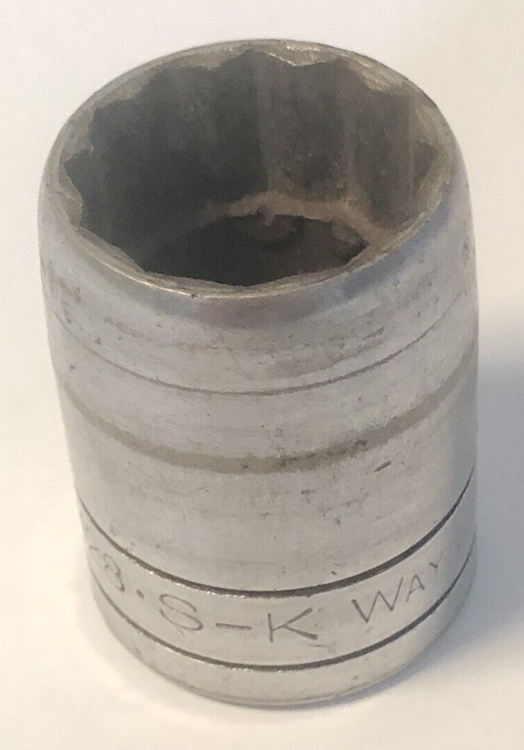4 S-K Tools Socket Lot 7/8 9/16 1/2 13mm 1/2″ 3/8″ Drive 40128 40118 40313 45116