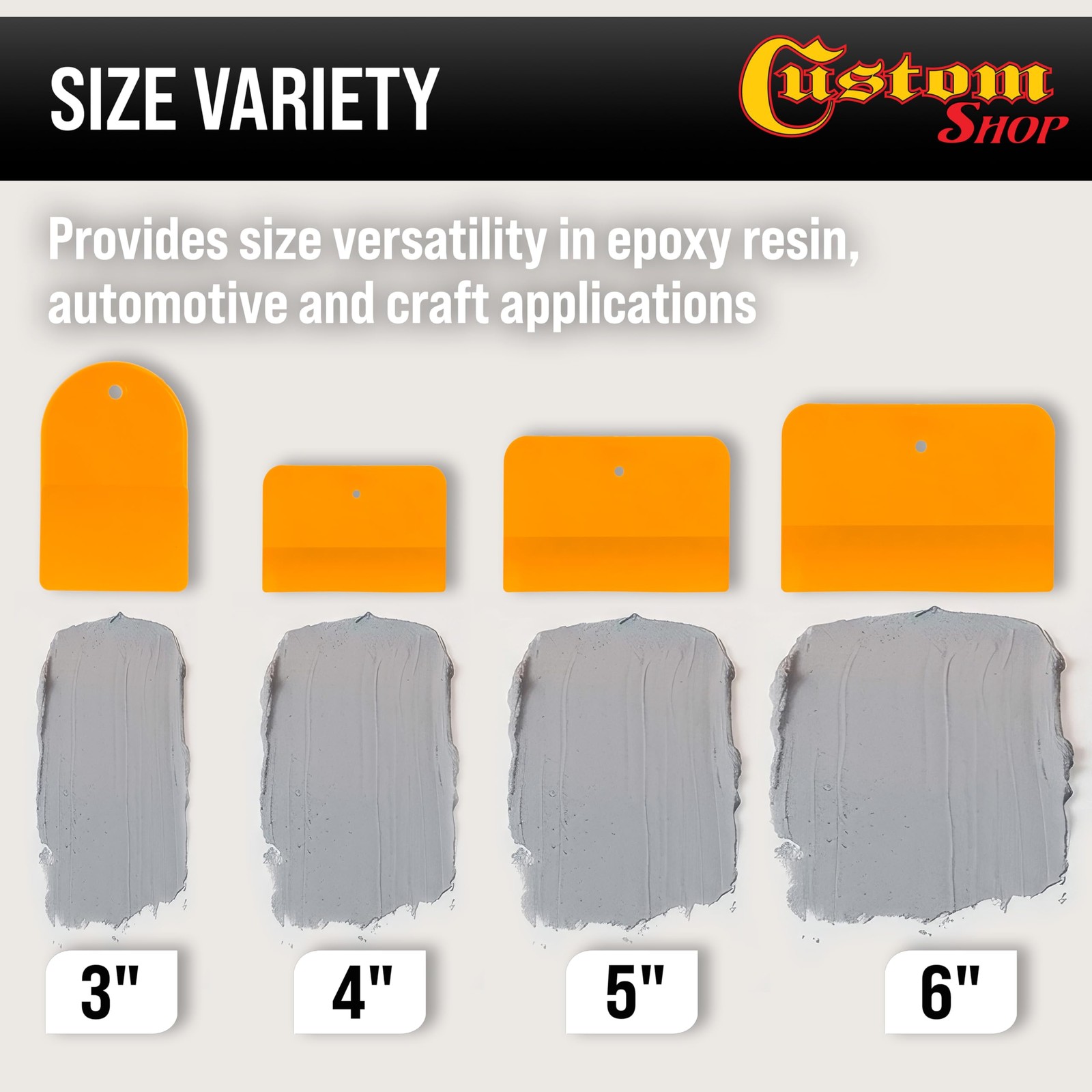24 PCS 4/5/6 Inch Plastic Body Filler Spreader Tools Automotive Epoxy Resin