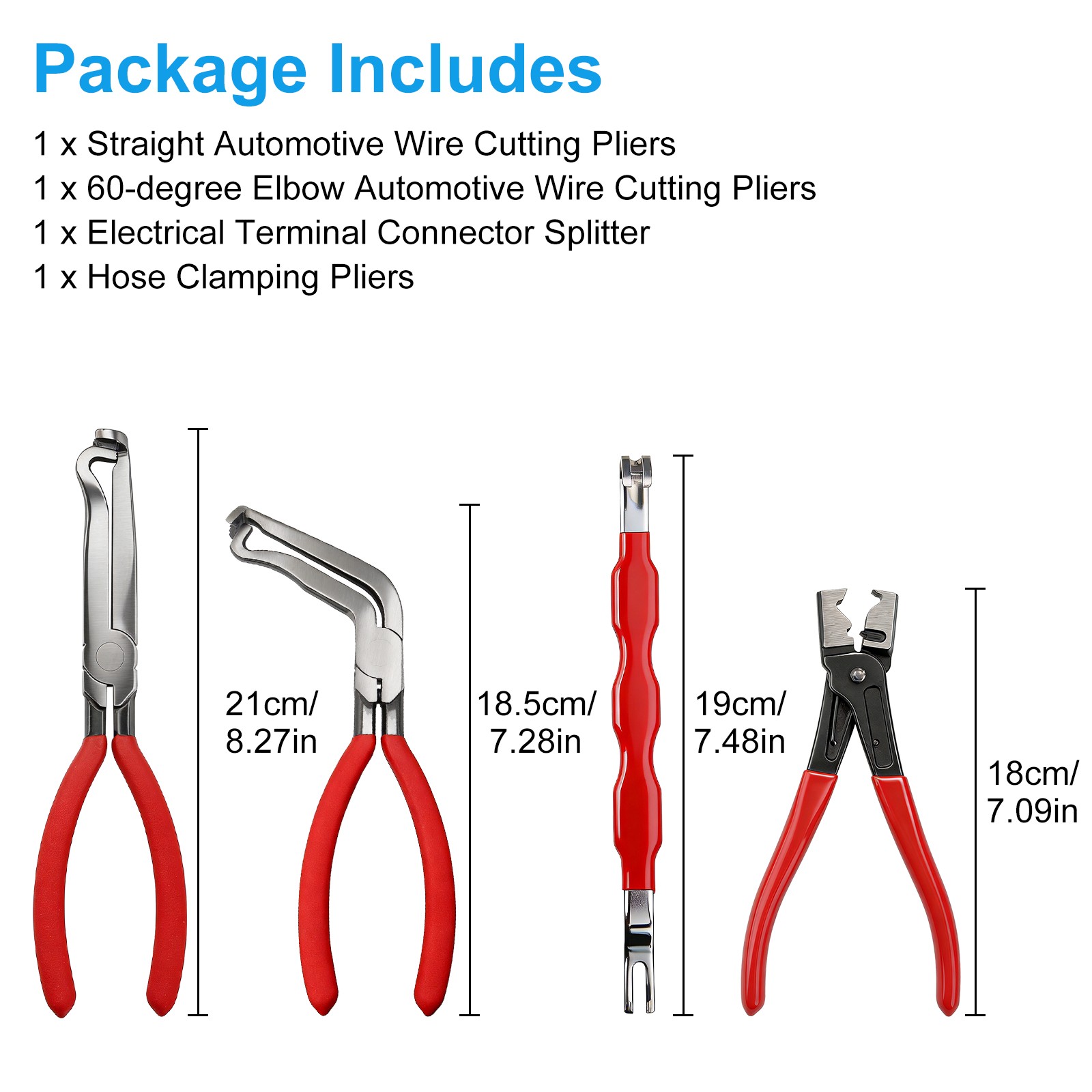 4× Auto Electrical Disconnect Pliers Connector Separator Wiring Car Repair Tool