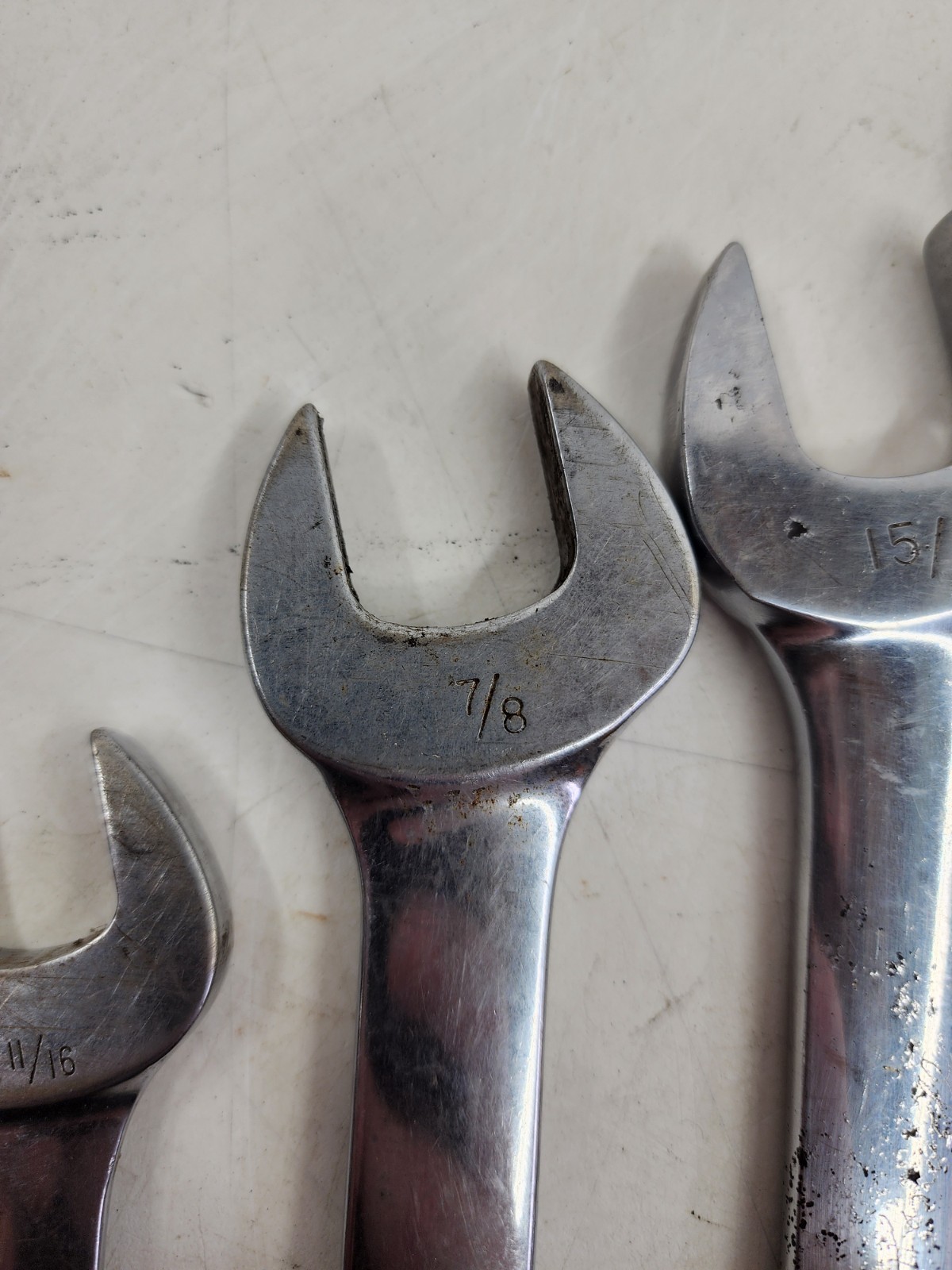 Vintage Snap-On Combination 6-Piece Wrench Set 12-Point & 6 Point USA Chrome