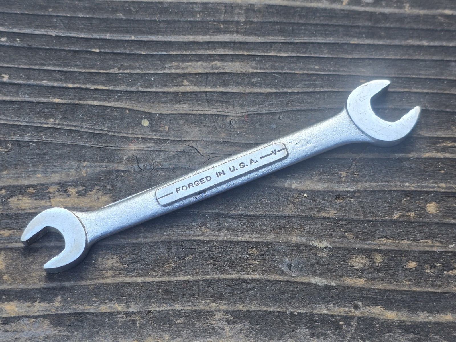 Vintage Craftsman Forged in USA V Series Open End Wrench 3/8″ 7/16″