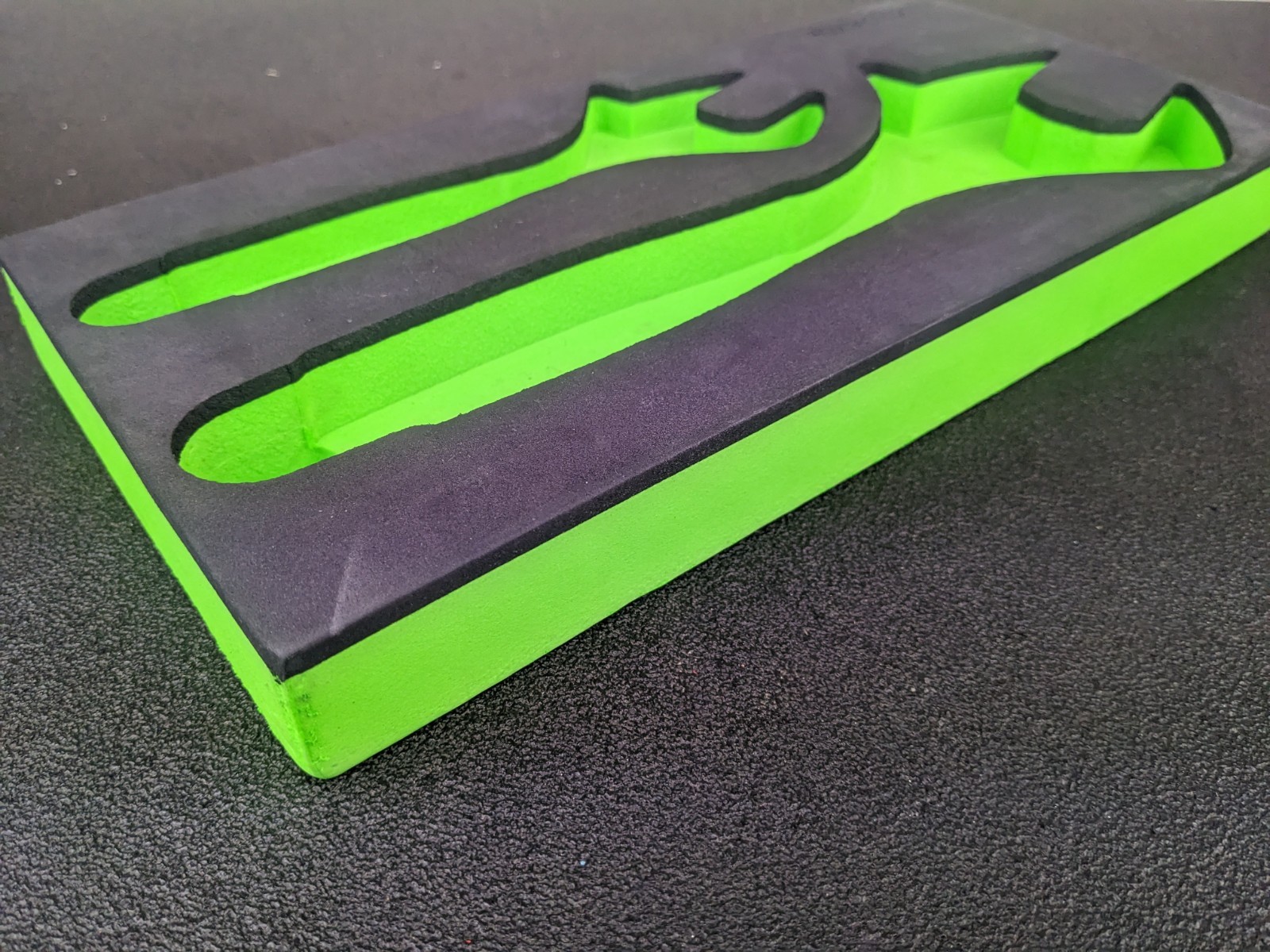 #bn061 Snap On GREEN Foam Tray Only For Adjustable Wrenches ADHW12AG & ADHW8AG