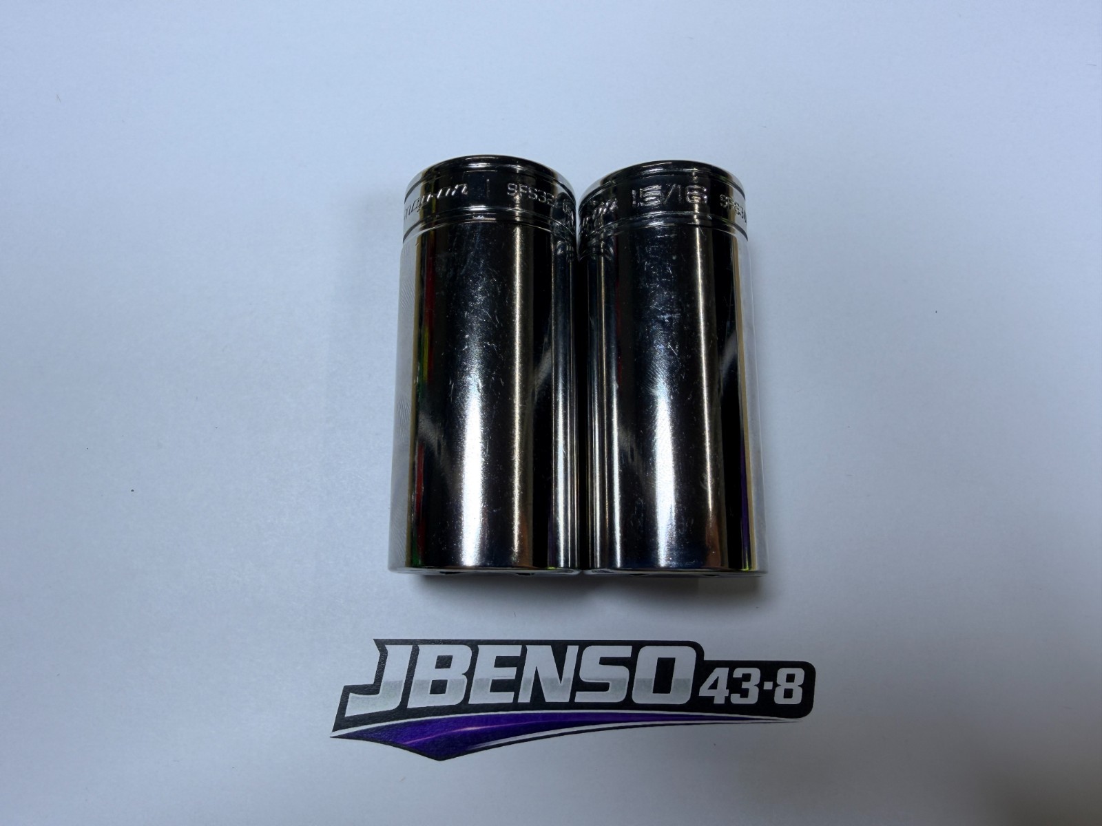 Snap-On Tools USA NEW 2pc 3/8″ Drive SAE 6pt Deep Add-On Sockets SFS301 SFS321