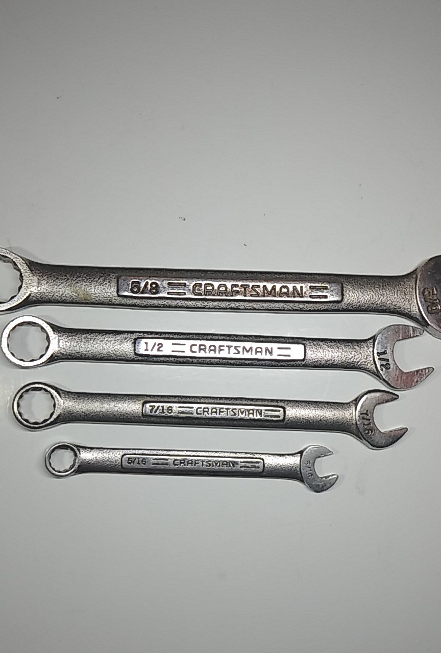 CRAFTSMAN -VA- Series 4pc SAE 12 Pnt Combination Wrench Set Made In USA