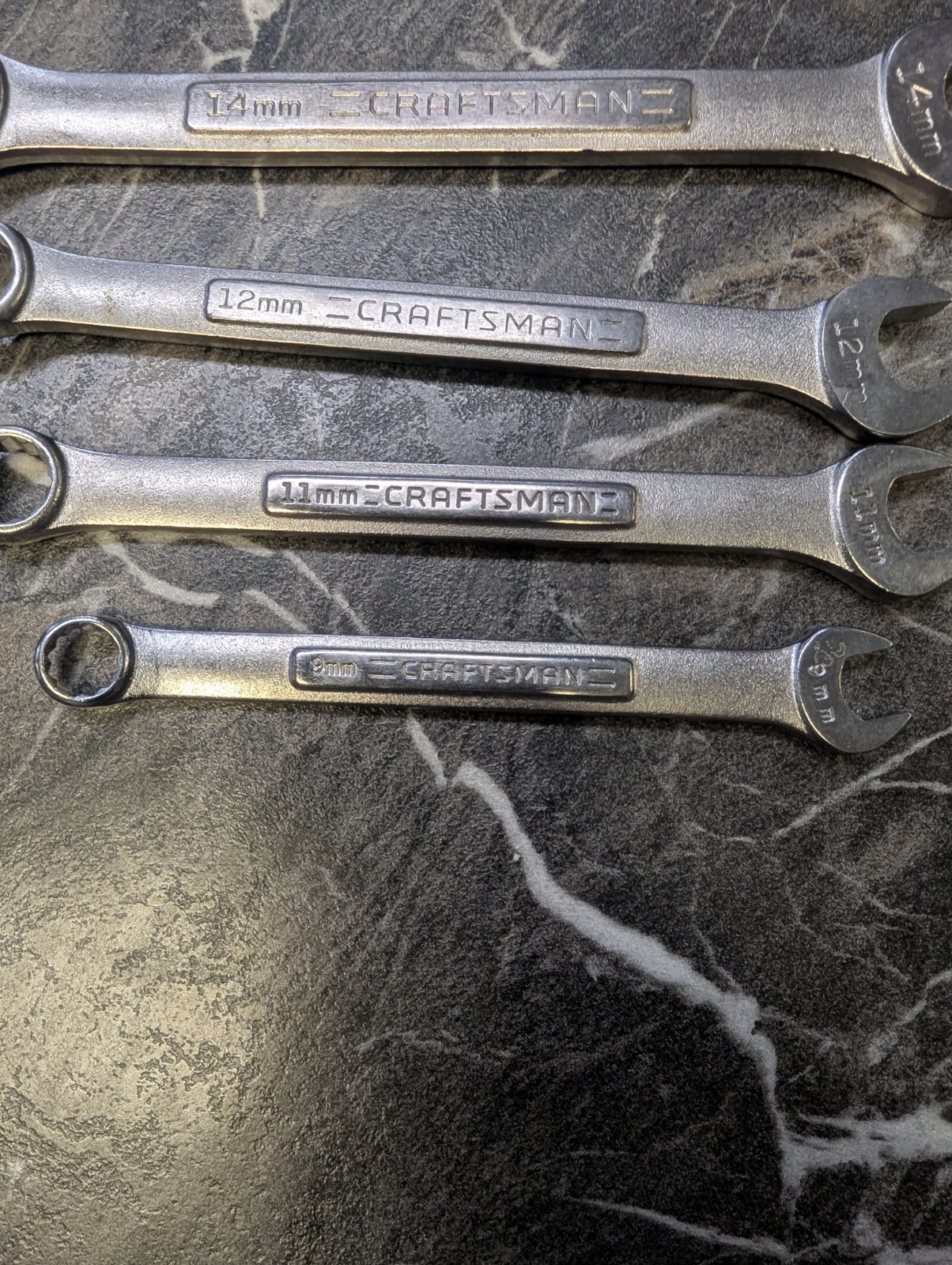 Craftsman Tools USA 11pc VA 9mm-24mm Large Metric (Rare) Combination Wrench Set