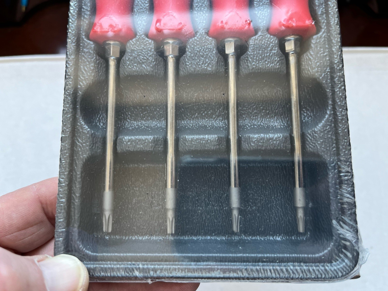 Snap On Torx 4 Mini Tip Screwdriver Set With Storage T8 T10 T15 T20 In Red