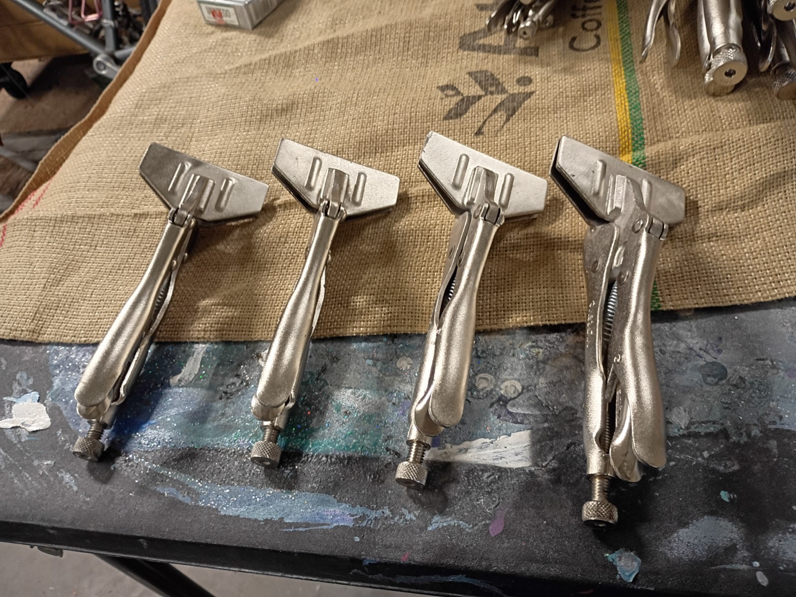 MAC TOOLS MLP8SMC 8″ pSheet Metal Clamp Locking Pliers Lot of 4