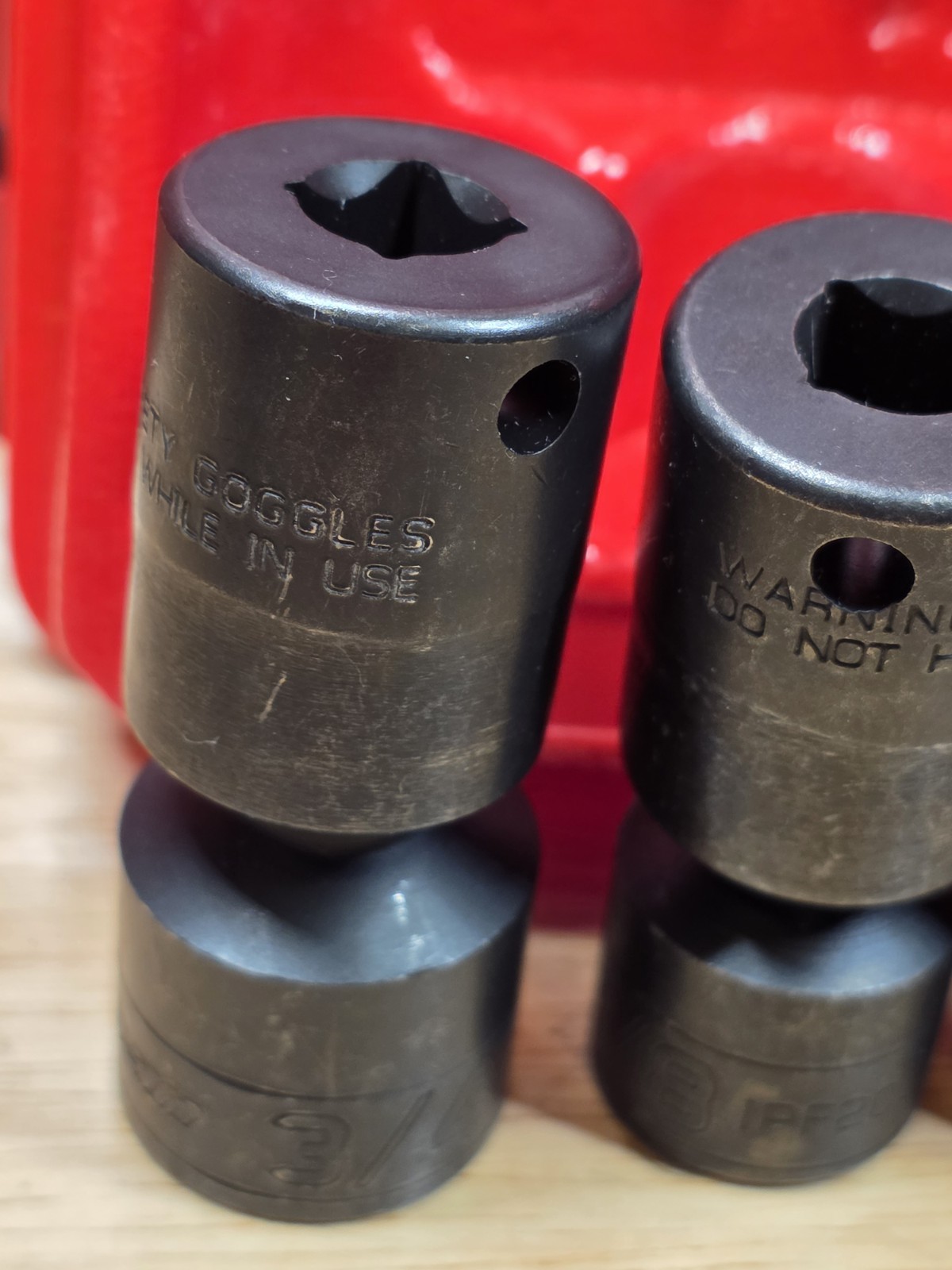 Snap-on 205IPF UNUSED 5-Piece 3/8″ Drive 6pt Shallow Impact Swivel Socket Set
