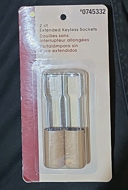 2 Ct Extended Keyless Socket Candelabra #0745332 Model LPS3 – BRAND NEW