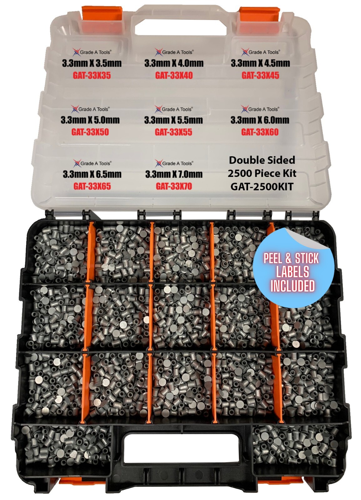 2500 Piece Self Piercing Rivet Kit – Auto Body Collision Repair – Aluminum SPR