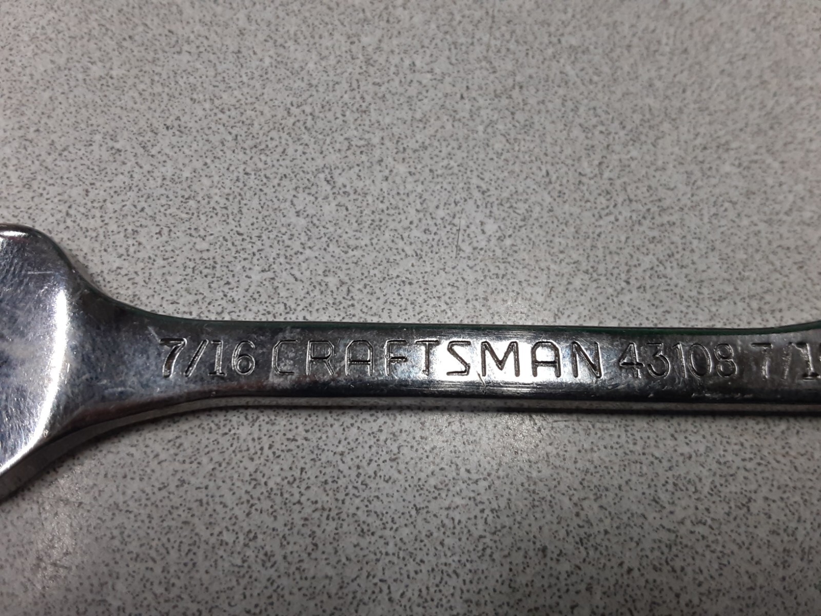 Craftsman 43108 7/16in Open End Ignition Wrench Made in USA