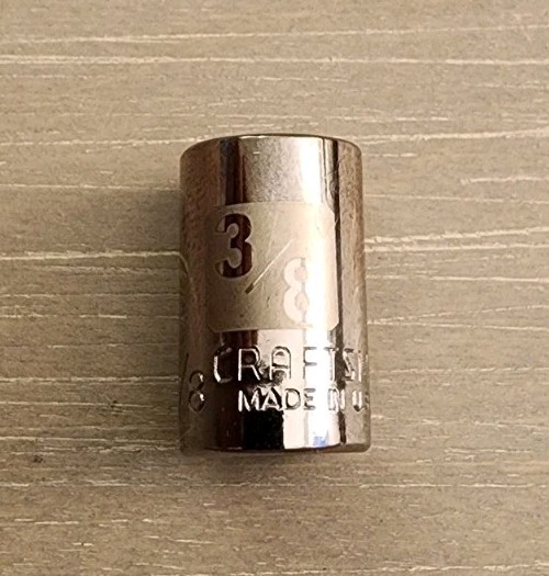 Craftsman USA 3/8″ Socket 6 Point 1/4″ Drive G2D 34596 Easy Read