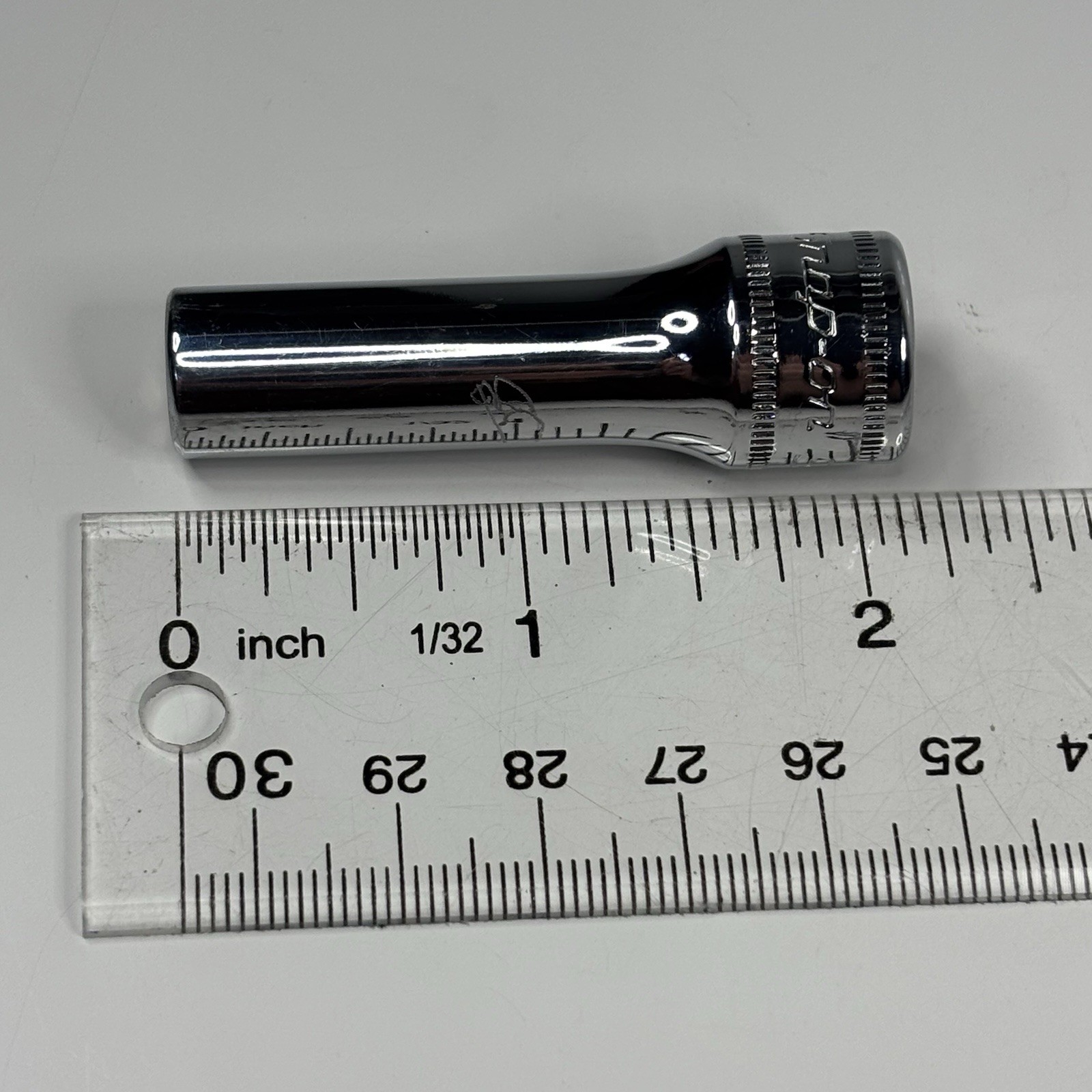 Snap On Tools SFSM9 3/8 Dr 6Pt Metric 9mm Flank Dr Deep Chrome Socket USA 1995