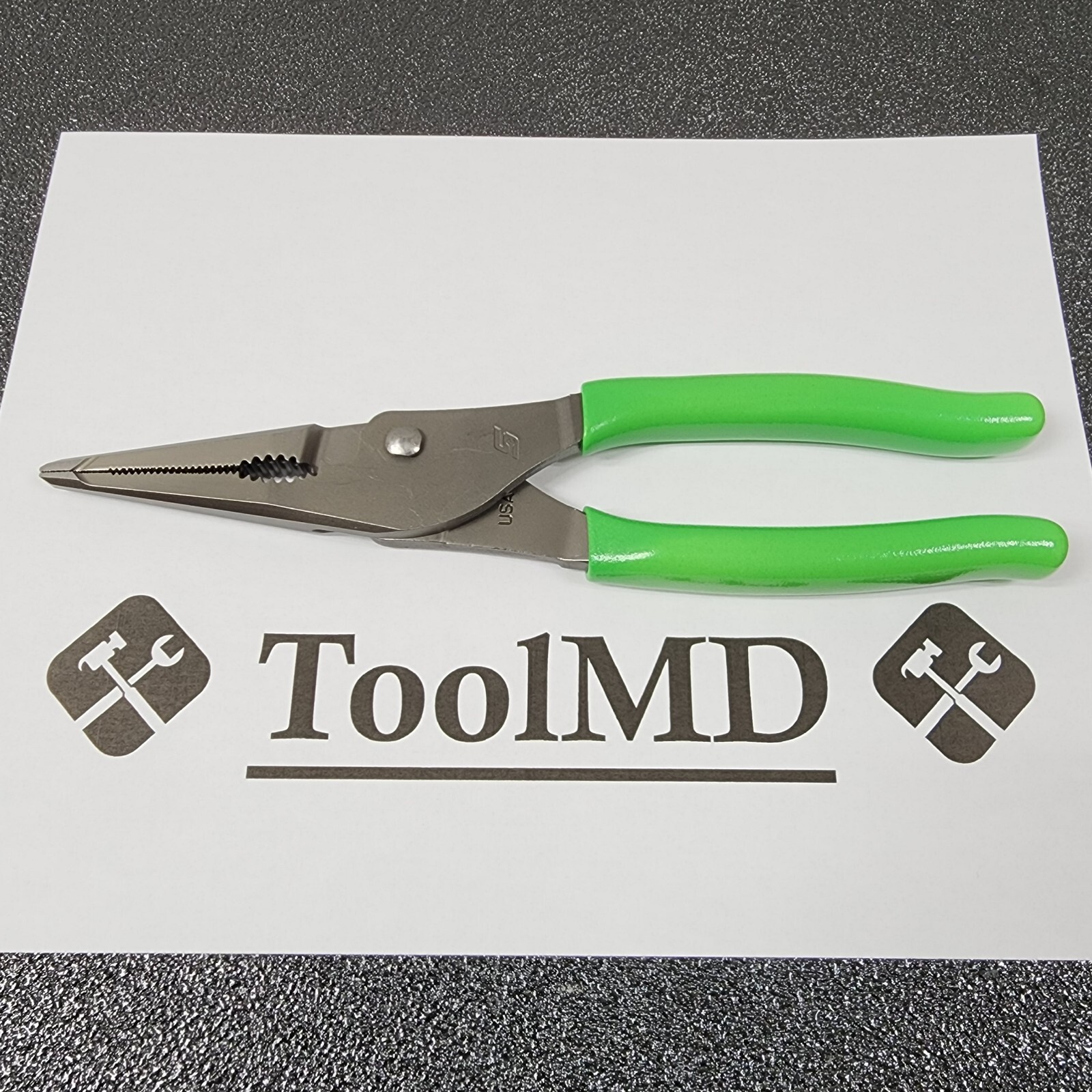 Snap-on Tools USA NEW GREEN 9″ Talon Grip Long Nose Slip Joint Pliers LN47ACFG