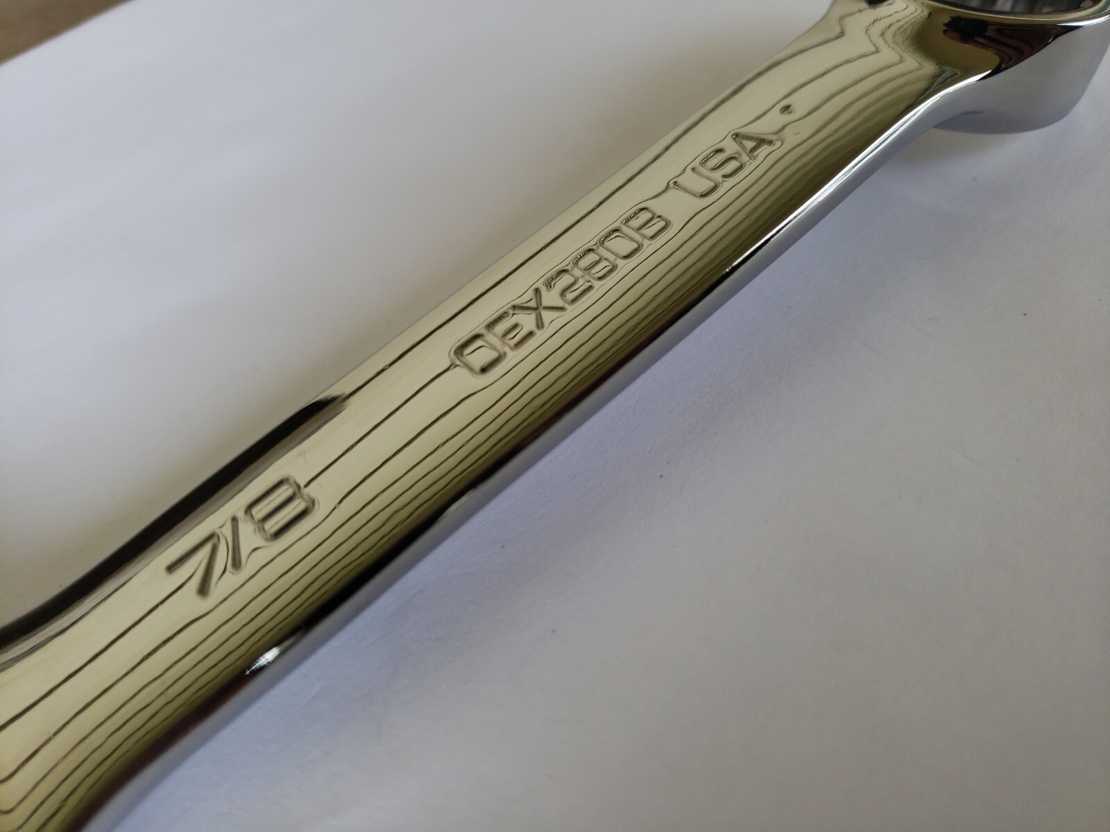 Snap-on Tools USA NEW 7/8″ SAE SHORT Length Chrome 12pt Combo Wrench OEX280B