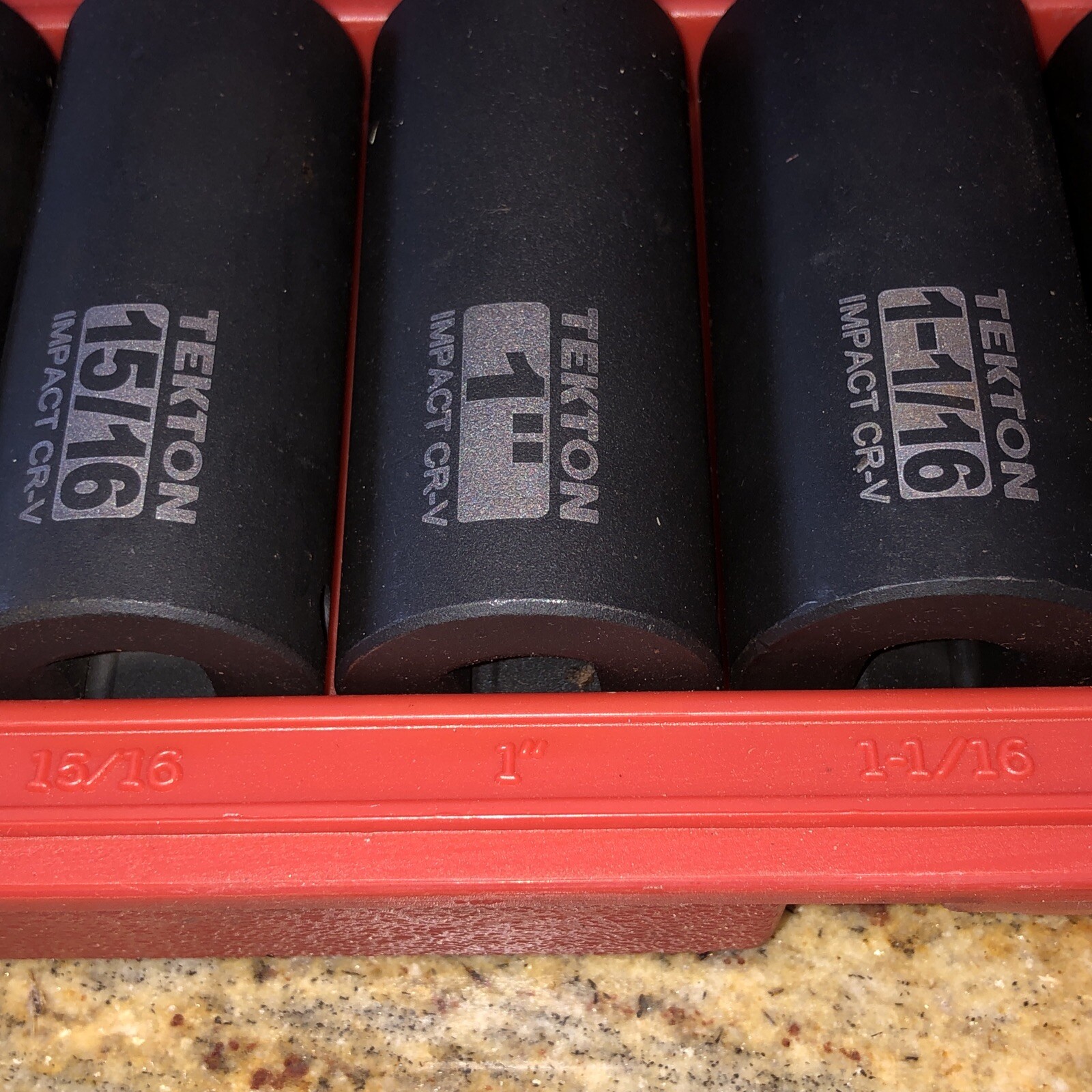 14 Pc Piece 1/2 Inch Drive Deep Impact Socket Set 6 Point 3/8” to1-1/4” Standard