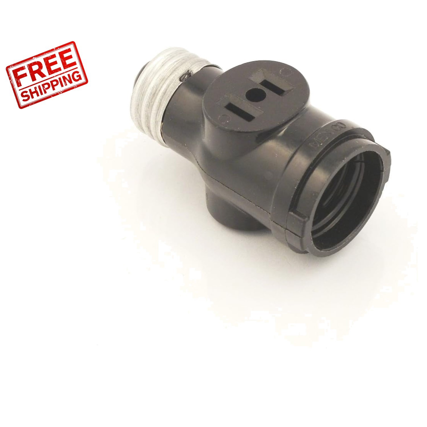 Compact Two Outlet Black Socket Adapter – 660W for Workshops and Indoor Spaces