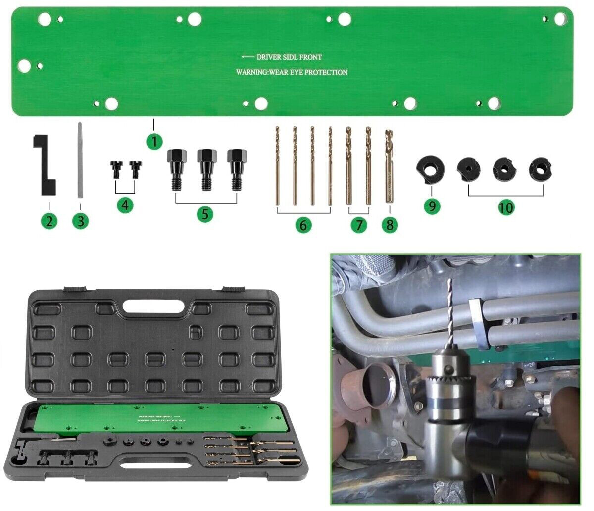 71500 Exhaust Manifold Bolt Stud Drill Template Removal Tool for Dodge 5.7L Hemi