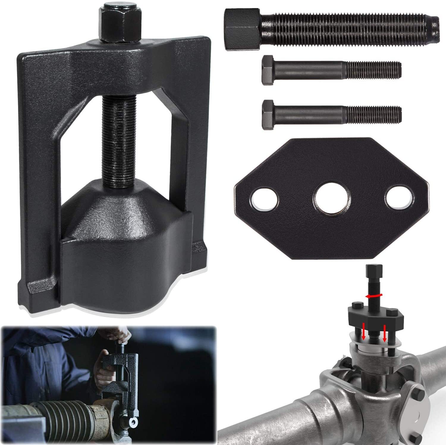 Class 6-8 Heavy Duty 10102 Universal U Joint Puller + 5192 Bearing Cup Installer