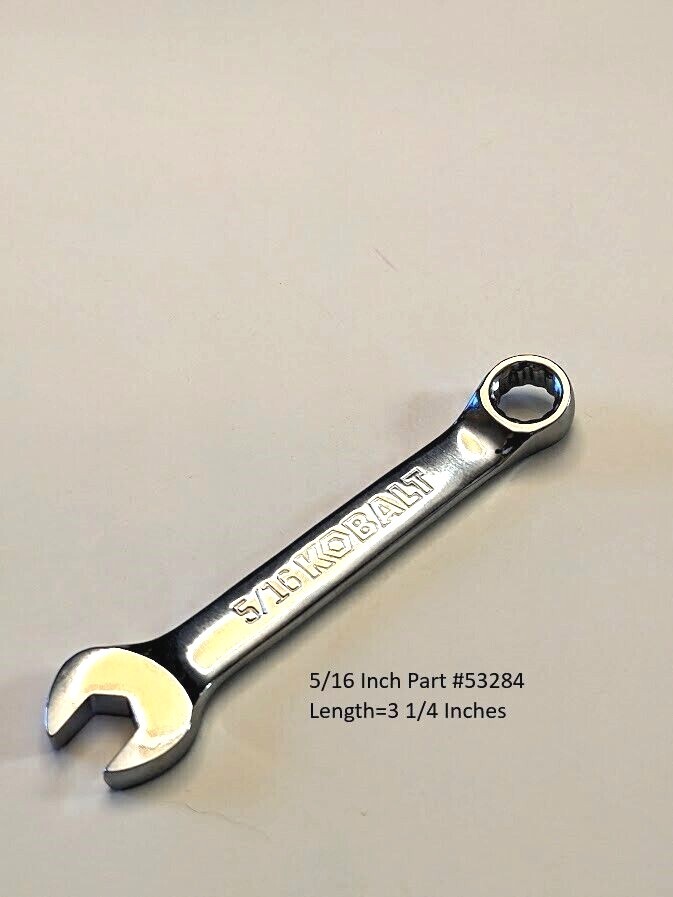 Kobalt Short Combination Wrenches SAE Size Options No Color Band