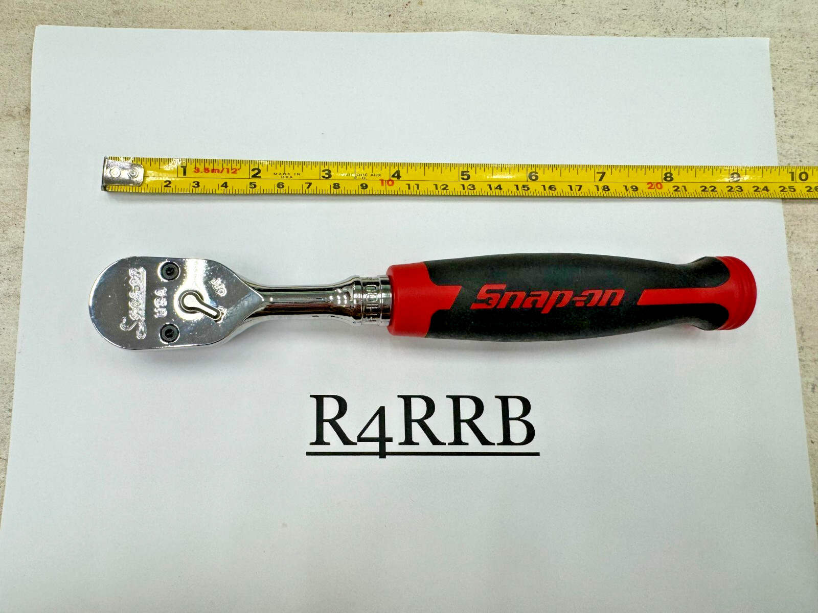Snap-on Tools USA NEW 3/8″ Drive 100 FINE Tooth RED Soft Grip Ratchet FH100R