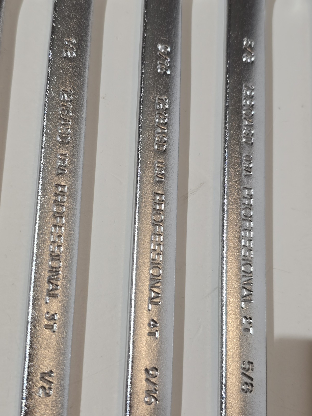 🇺🇸 NEW! PROTO USA ASD Anti-Slip 11 Pc. SAE Satin Chrome Combination Wrench Set