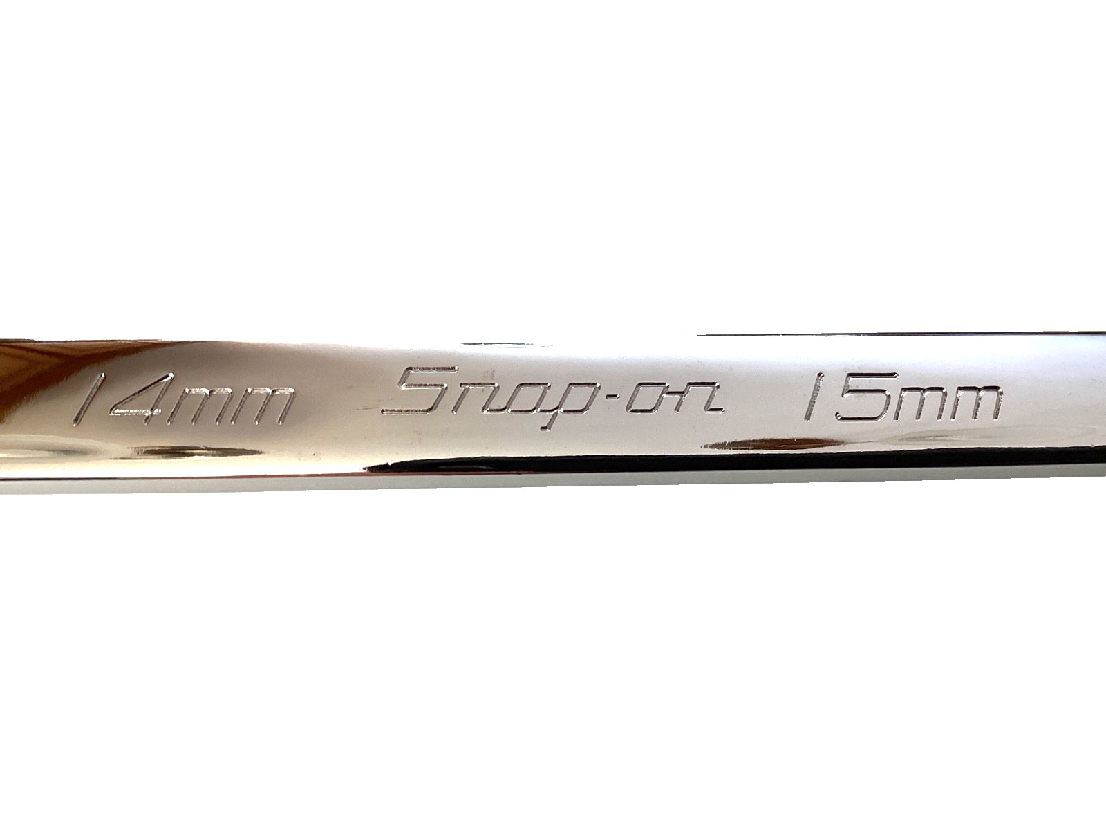 Snap On USA NEW 14MM x 15MM 12 Point Metric 10° Offset Chrome Box Wrench XBM1415