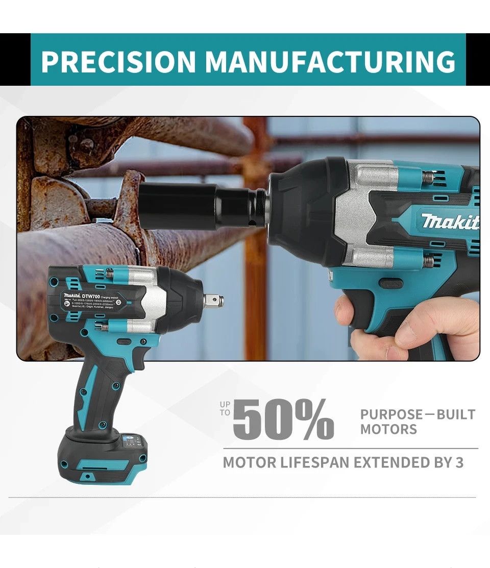 Makita DTW700 18V Brushless Impact Wrench Cordless Drill Screwdriver Body Only