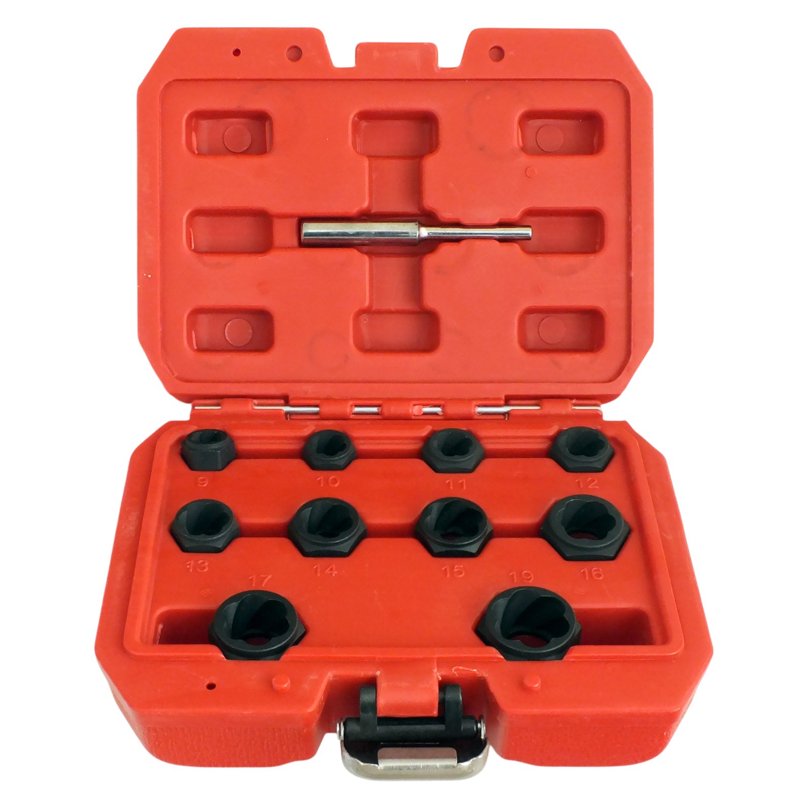11pc Grip & Twist Sockets Locking Wheel Nut Removal Stud Extractor Rounded Bolts