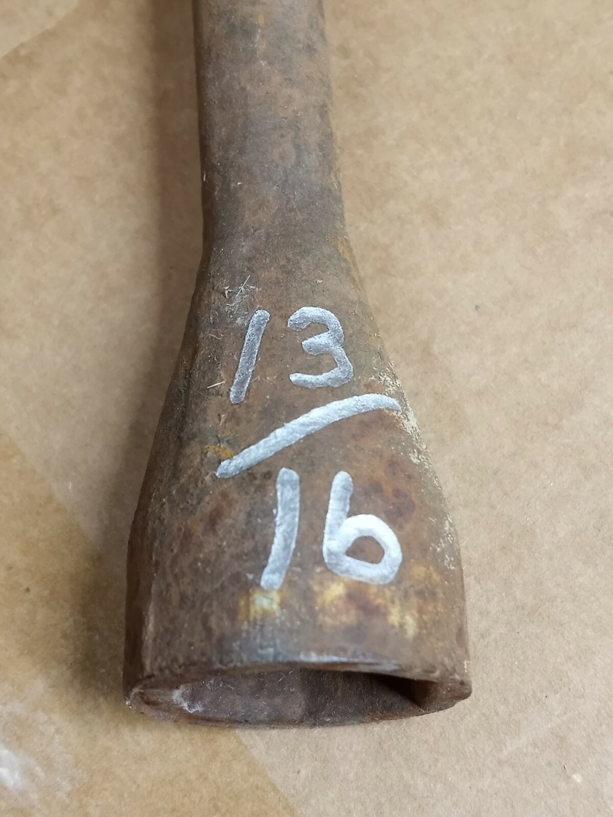 Vintage TIRE IRON 14″ LUG WRENCH T HANDLE 5/8 7/8 3/4 13/16