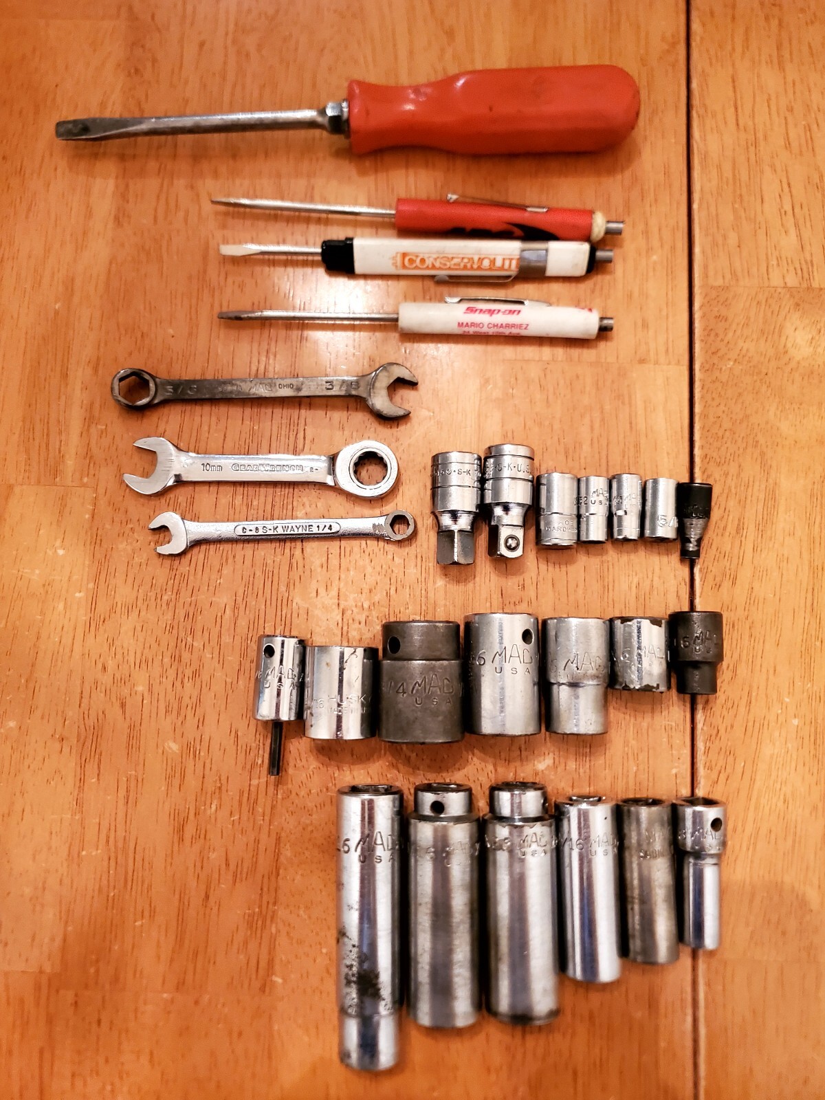 Mac S.K Gear Wrench Other Misc Brand Mixed Sockets Wrenchs Screw Drivers 27PC
