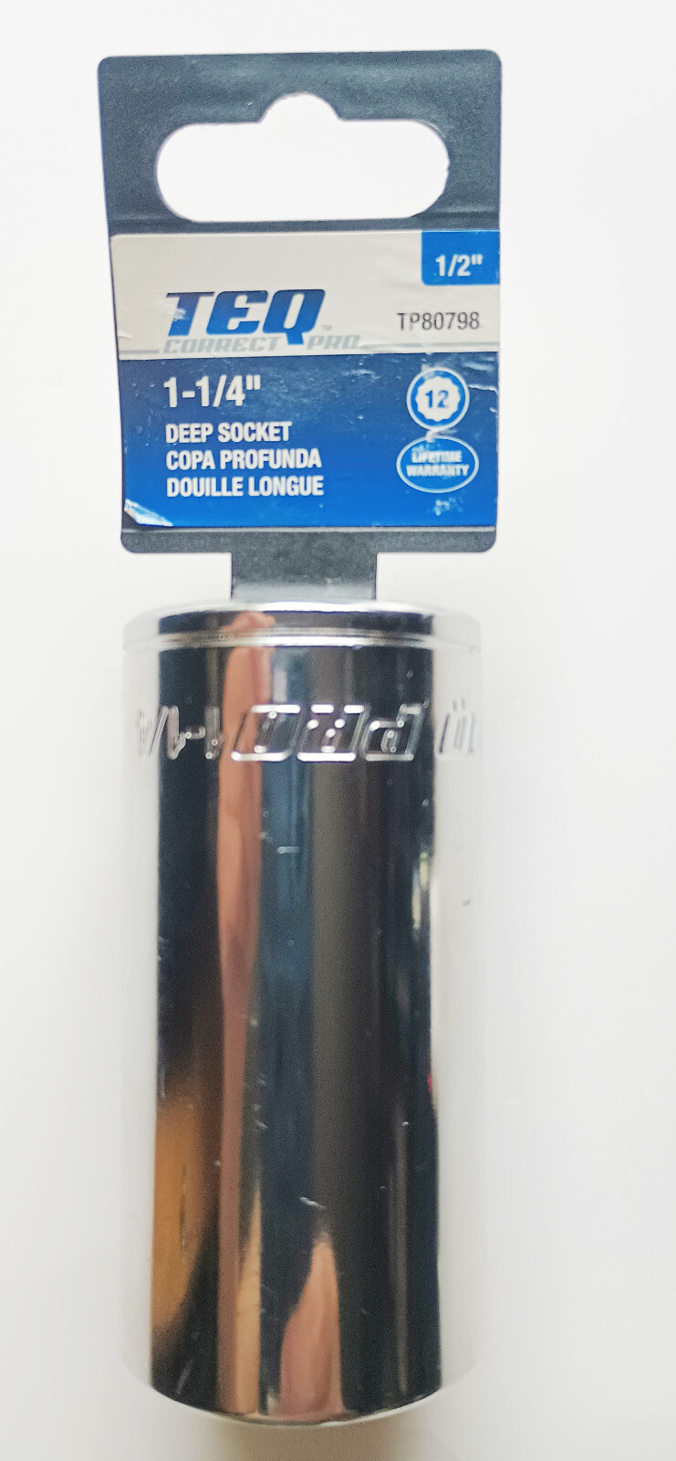 TEQ Correct PRO 1-1/4″ – 1/2″ Drive DEEP 12pt Point Socket