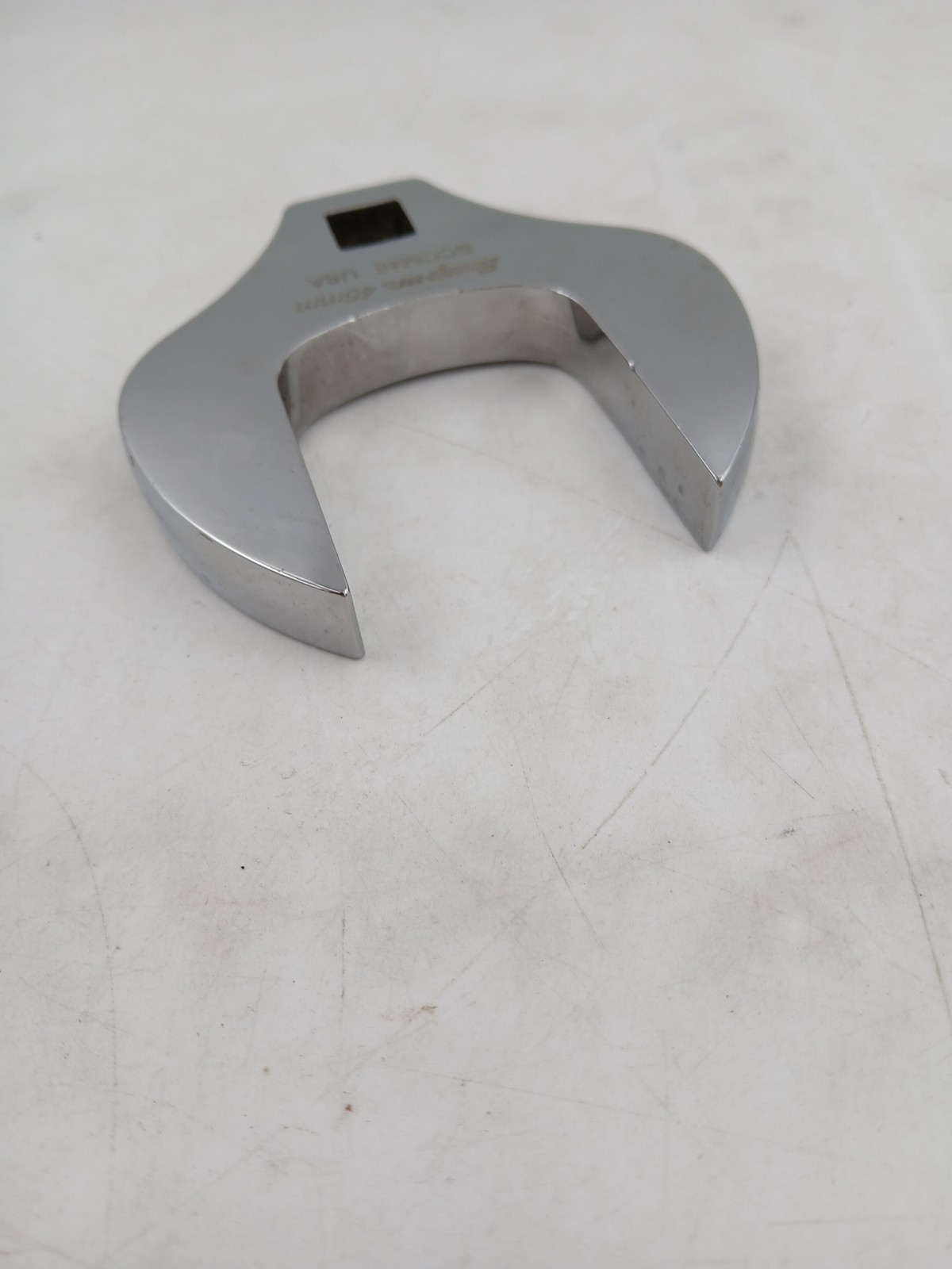 Snap-on 46mm Crowfoot Wrench SCOM46 Open End Square Drive USA Metric Chrome Tool