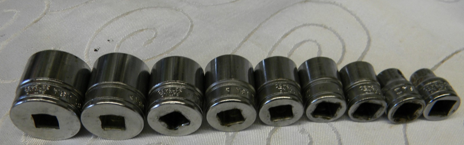SNAP-ON 3/8″ DR 9PC SAE 6PT SHALLOW SOCKET SET #211FSY 5/16″-7/8″ MINUS 1/4,7/16